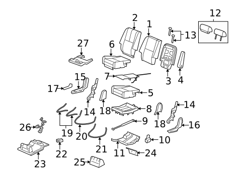 Rear Seat Components for 2007 Chevrolet Suburban 1500 #3