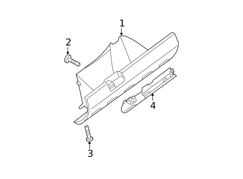Glove Box for 2012 Nissan Frontier #0