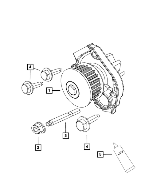 Water Pump and Related Parts for 2015 Fiat 500L #2