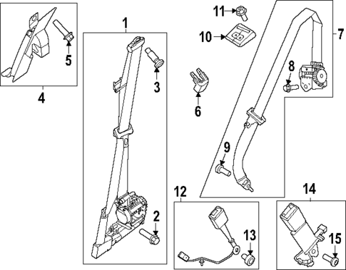 Seat Belt for 2024 Ford F-350 Super Duty #1