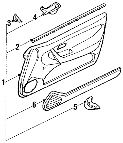 Interior Trim - Door for 1991 Nissan NX #0