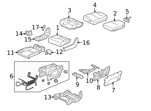 Rear Seat Components for 2007 Honda Odyssey #3