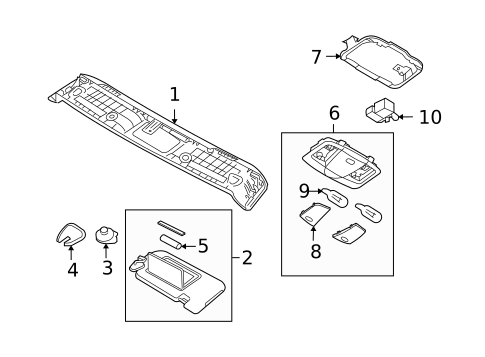 Interior Trim - Roof for 2014 INFINITI Q60 #1