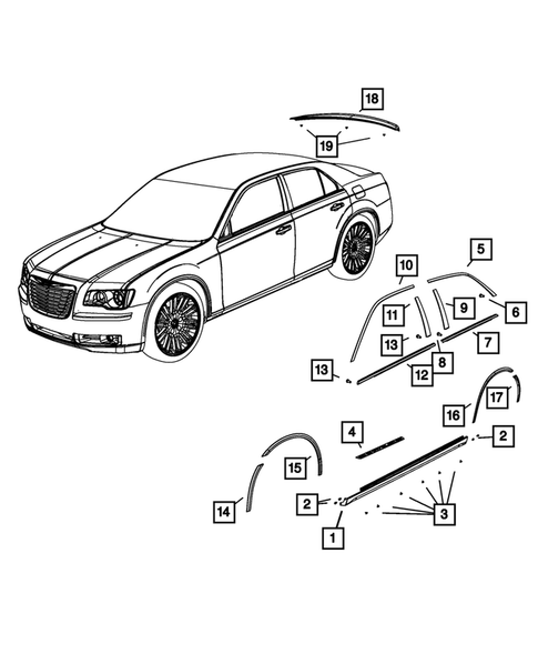 Moldings and Ornamentation for 2014 Chrysler 300 #1