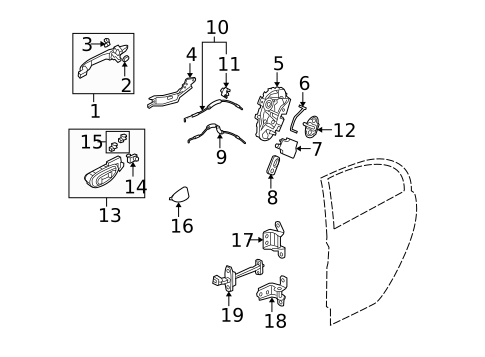 Lock & Hardware for 2009 Honda Civic #0