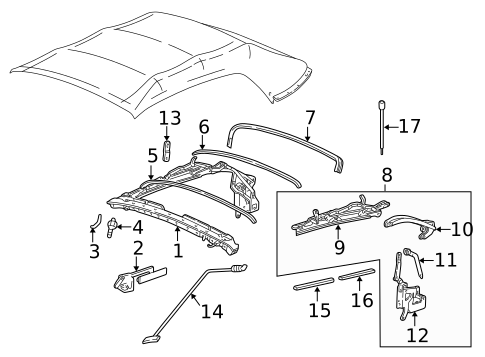 Frame & Components for 2003 Ford Mustang #0