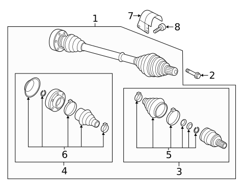Drive Axles for 2015 Audi A3 #0