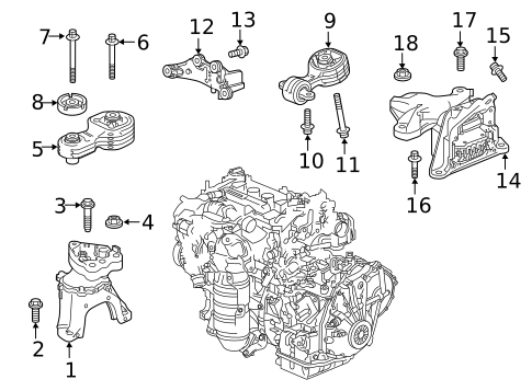 Engine & Trans Mounting for 2019 Honda Accord #1