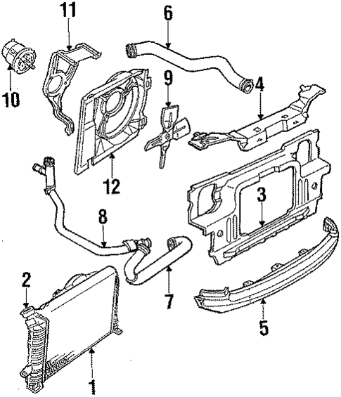 Radiator & Components for 1986 Ford Tempo #1