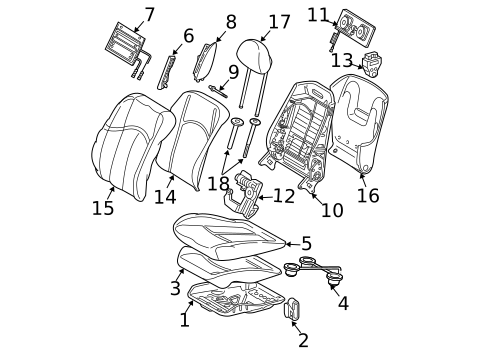Air Bag Components for 2009 Mercedes-Benz E 63 AMG® #2