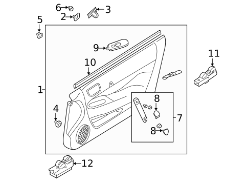 Door for 2004 Mitsubishi Eclipse #1