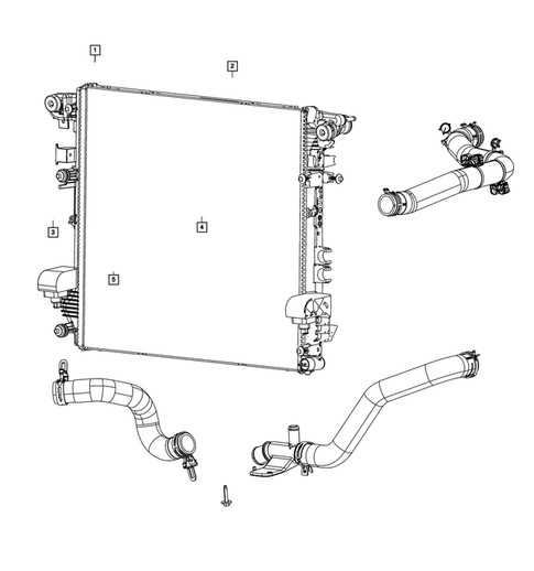 Radiator and Related Parts; Charge Air Cooler for 2020 Jeep Wrangler #5