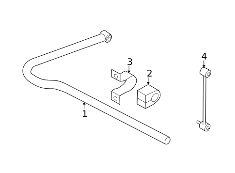 Stabilizer Bar & Components for 2002 Nissan Xterra #1