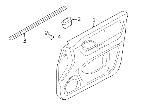 Interior Trim - Front Door for 2005 Ford Escape #0