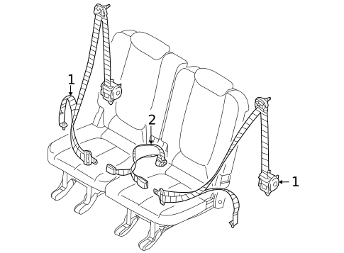 Seat Belt for 2009 Kia Rondo #2