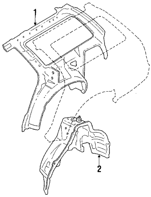 Inner Structure & Rails for 1990 Subaru Legacy #1
