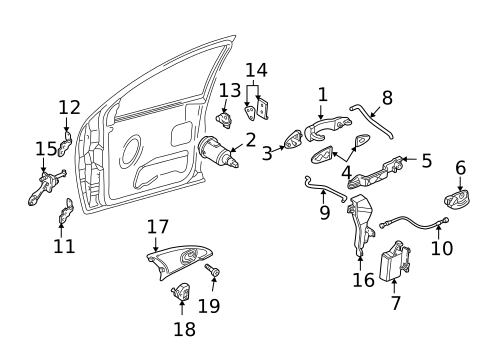 Front Door for 2004 Ford Focus #1