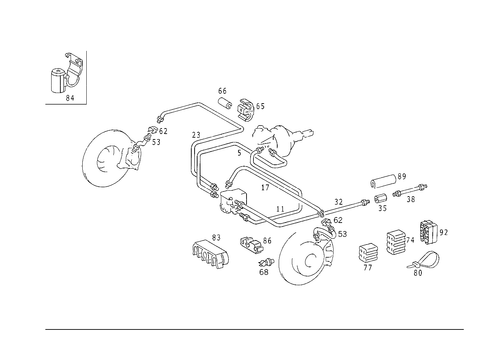 Brake Lines for 1989 Mercedes-Benz 300CE #0