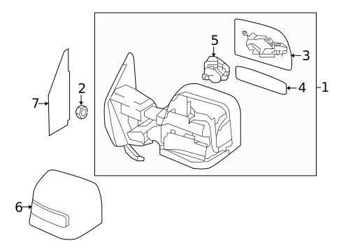 Outside Mirrors for 2017 Nissan TITAN XD #3