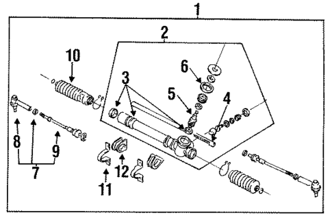 Steering Gear & Linkage for 1988 Nissan Sentra #4