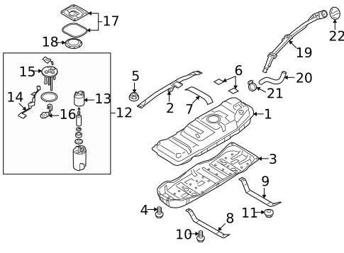 Fuel System Components for 2009 Kia Borrego #0