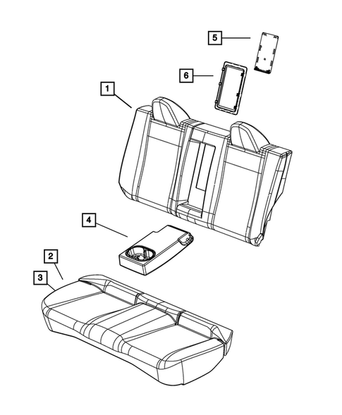 Rear Seats - Second Row for 2013 Dodge Avenger #0