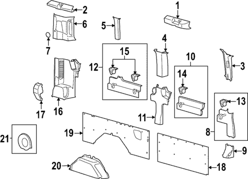 Interior Trim - Side Panel for 2025 Ford E-Transit #0