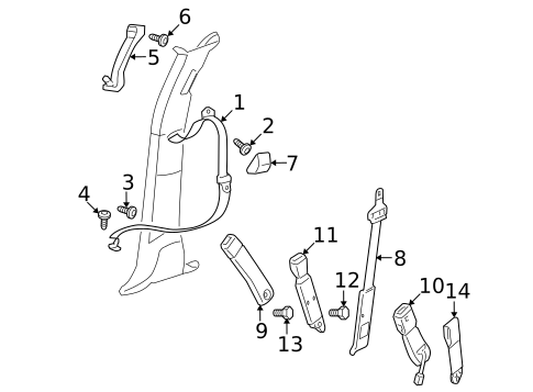 Front Seat Belts for 2008 Dodge Ram 1500 #2