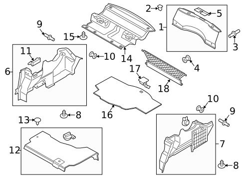Interior Trim - Rear Body for 2019 Lincoln MKZ #0