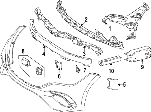 Bumper & Components - Front for 2024 Mercedes-Benz EQE AMG® #1
