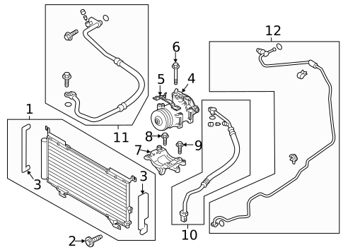 Condenser, Compressor & Lines for 2017 Subaru Outback #0