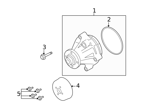 Water Pump for 2014 Ford E-350 Super Duty #0