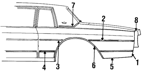 Quarter Panel & Components for 1984 Chevrolet Caprice #0