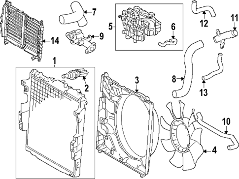 Radiator & Components for 2025 Toyota Sequoia #1