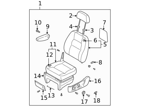 Front Seat Components for 2005 Kia Sedona #3