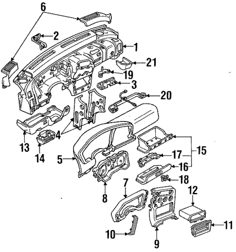 Instrument Panel for 1992 Mitsubishi Eclipse #0