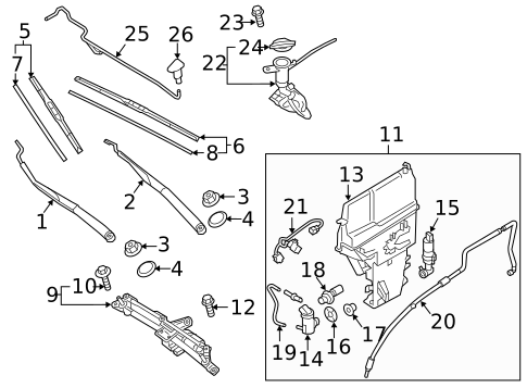 Wipers for 2018 Genesis G80 #0