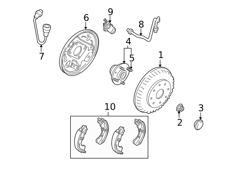 Brake Components for 2002 Kia Spectra #1