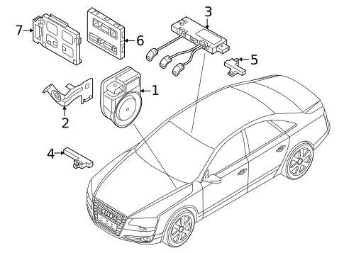 Anti-Theft Components for 2017 Audi S8 #0