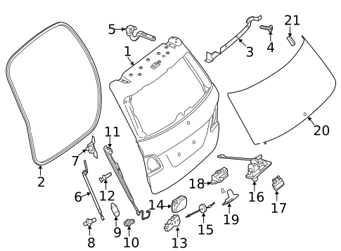 Liftgate for 2016 Mercedes-Benz GLE450 AMG #3