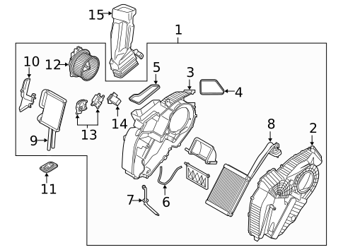 Rear Evaporator for 2023 Hyundai Palisade #0