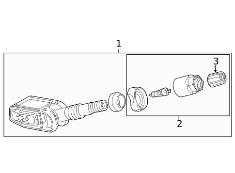 Tire Pressure Monitor Components for 2021 Chevrolet Camaro #1