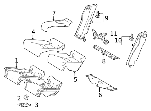 Rear Seat Components for 2025 Lexus RC350 #1