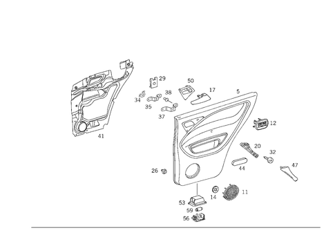 Door Paneling for 1999 Mercedes-Benz ML 320 #1
