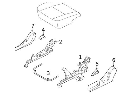 Tracks & Components for 2002 Mitsubishi Lancer #2