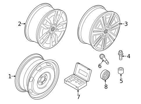 Wheels for 2019 Volkswagen Golf R #3