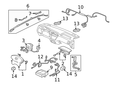 Air Bag Components for 2006 Acura MDX #0