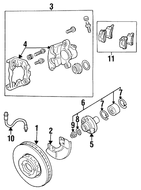 Front Brakes for 1996 Volkswagen Jetta #0