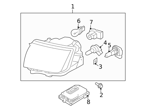 Headlamp Components for 2010 Lincoln MKX #0
