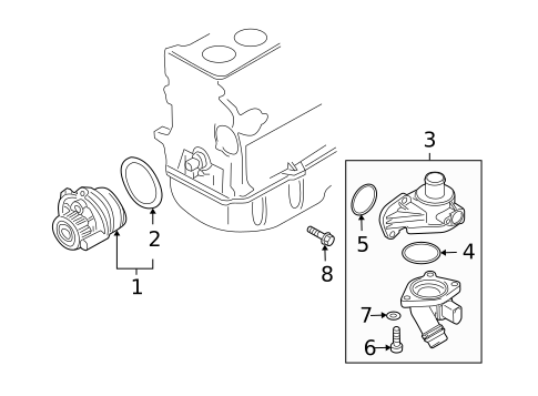 Water Pump for 2009 Audi TTS Quattro #4